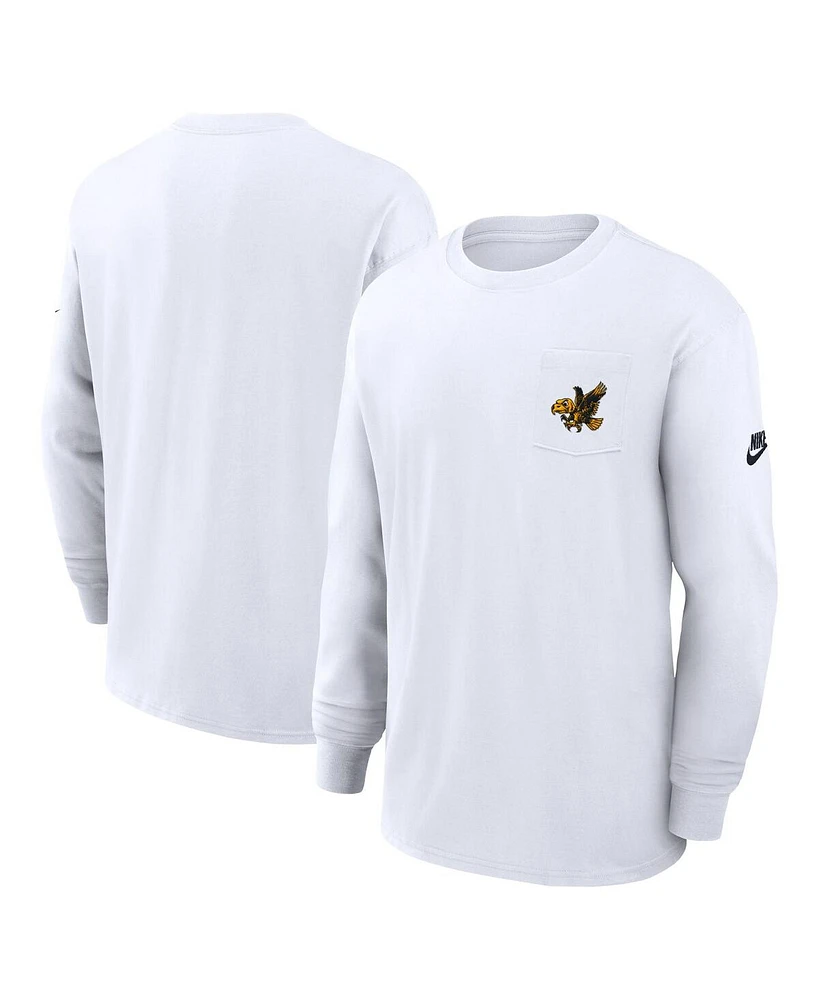 Nike Men's White Iowa Hawkeyes Legacy Max90 Pocket Long Sleeve T-Shirt