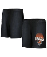 Outerstuff Big Boys and Girls Black Cincinnati Bengals Beach Bum Sun-Bleached French Terry Shorts