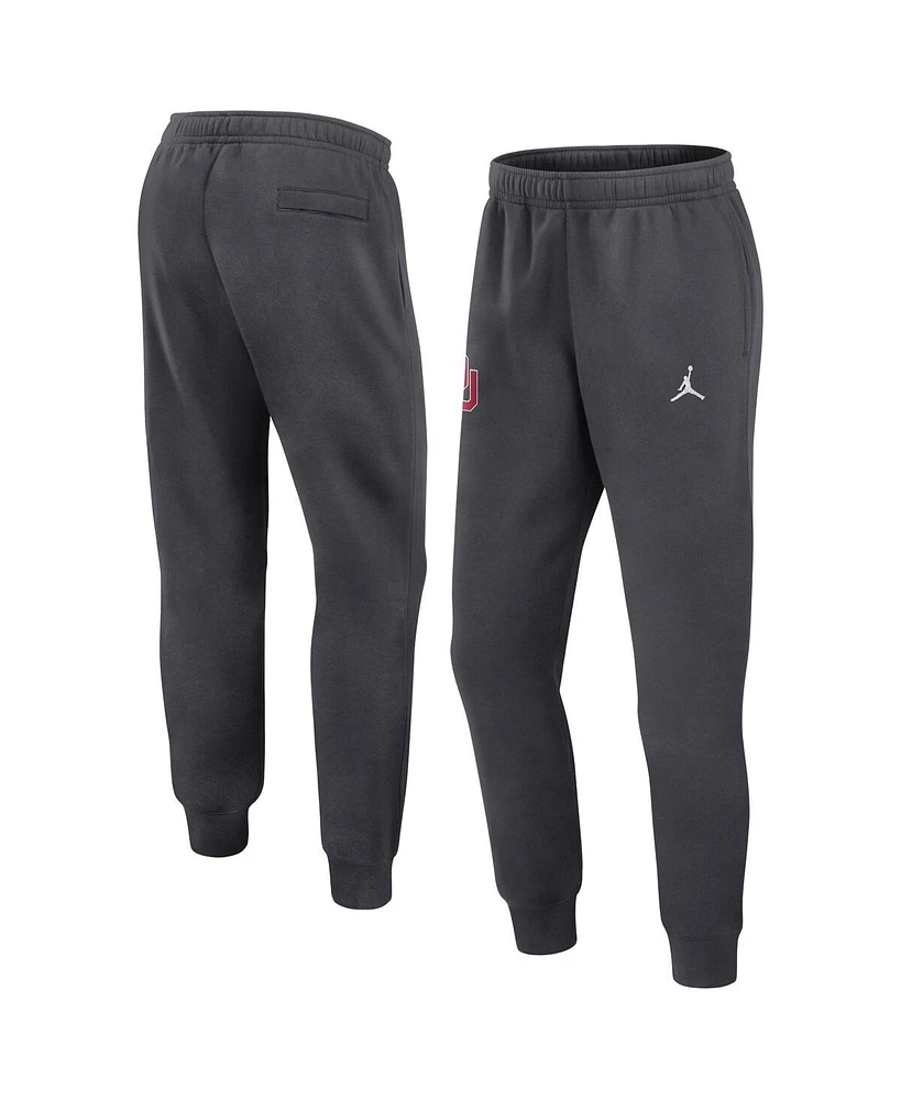 Jordan Men's Anthracite Oklahoma Sooners Sideline Club Fleece Joggers