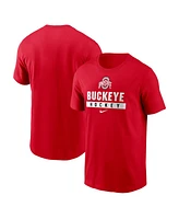 Nike Men's Scarlet Ohio State Buckeyes Ice Hockey Sport Drop T-Shirt