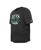 New Era Men's Black York Jets Big Tall Helmet T-Shirt