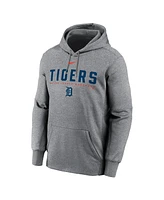 Nike Men's Heather Charcoal Detroit Tigers Therma Fleece Pullover Hoodie