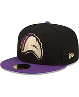 New Era Men's Black/Purple Fresno Grizzlies Tacos Theme Night 59FIFTY Fitted Hat