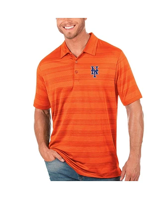 Antigua Men's Orange New York Mets Compass Polo