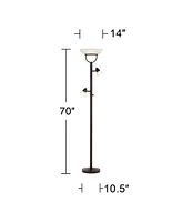 360 Lighting Modern Industrial Torchiere Floor Lamp 3-in