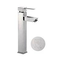 Aquaterior 1 Hole Bathroom Faucet Cold & Hot Water for Countertop Vessel Sink Nickel Diy