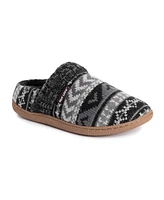 Muk Luks Men's Marcel Slipper, Ebony/Charcoal, L (12-13)