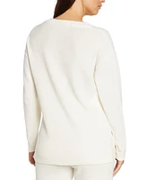 Three Dots Women's Parma Henley Long-Sleeve Top