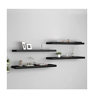 vidaXL Floating Wall Shelves pcs 35."x9.3"x1.5" Mdf