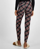 Planet Heart Juniors' Seamless Plaid Foil Festive Leggings