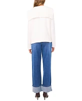 1.state Women's V-Neck Collared Cardigan