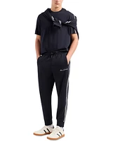 A|X Armani Exchange Men's Striped Logo Jogger Pants