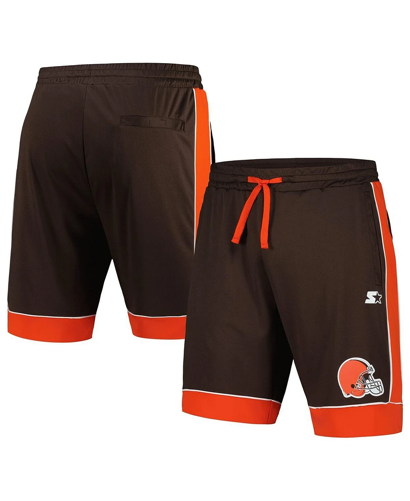 Starter Men's Brown/Orange Cleveland Browns Fan Favorite Fashion Shorts