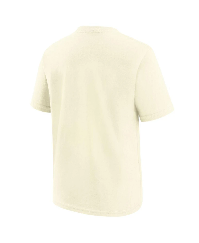 Nike Big Boys and Girls Cream Los Angeles Dodgers 2024 City Connect Wordmark T-Shirt