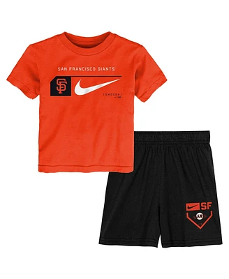 Nike Toddler San Francisco Giants Authentic Collection T-Shirt Shorts Set