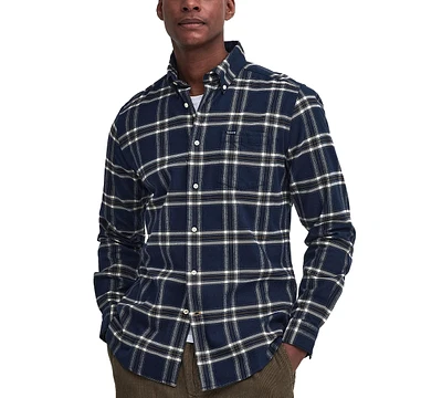 Barbour Men's Bromley Tailored-Fit Check Button-Down Twill Shirt