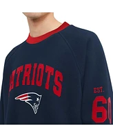 Tommy Hilfiger Men's Navy New England Patriots Reese Raglan Tri-Blend Pullover Sweatshirt