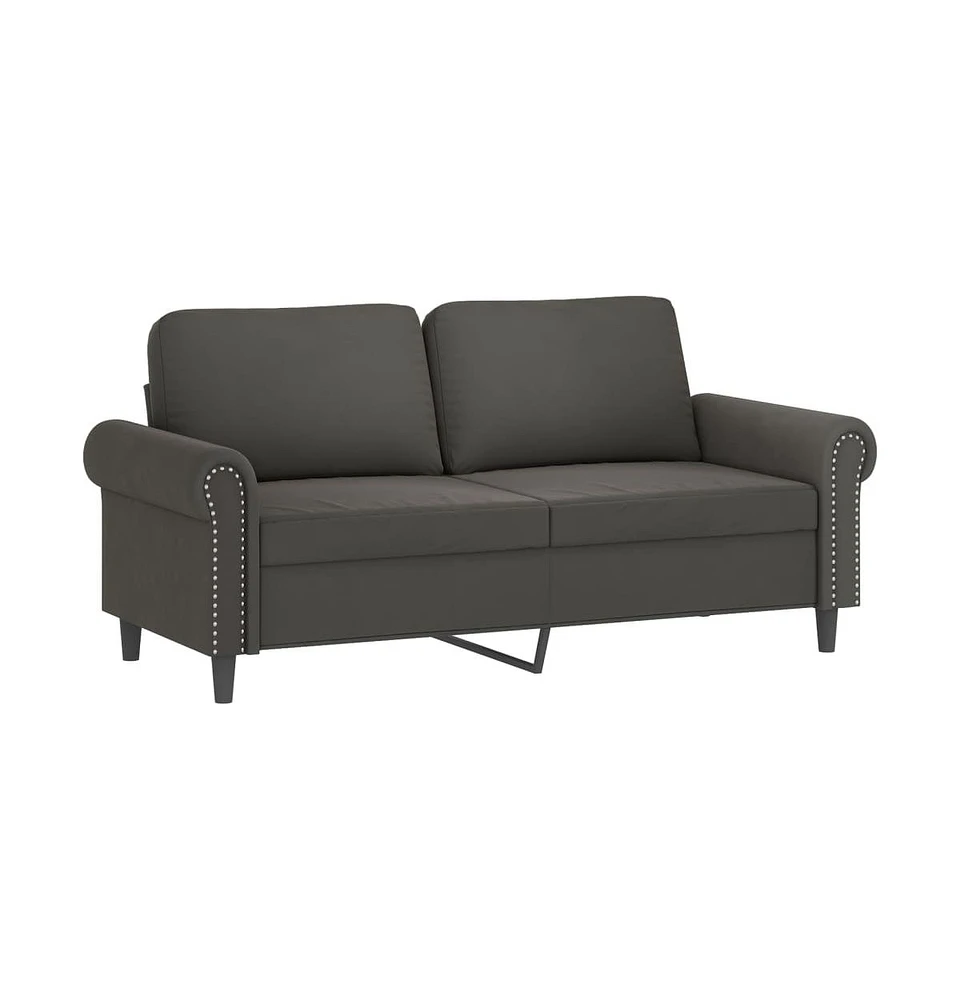 vidaXL 2-Seater Sofa Dark 55.1" Velvet