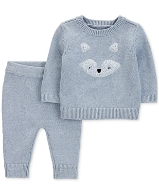 Carter's Baby Boys Fox Cotton Sweater & Knit Joggers Set