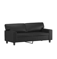 vidaXL 2-Seater Sofa Black 55.1" Faux Leather