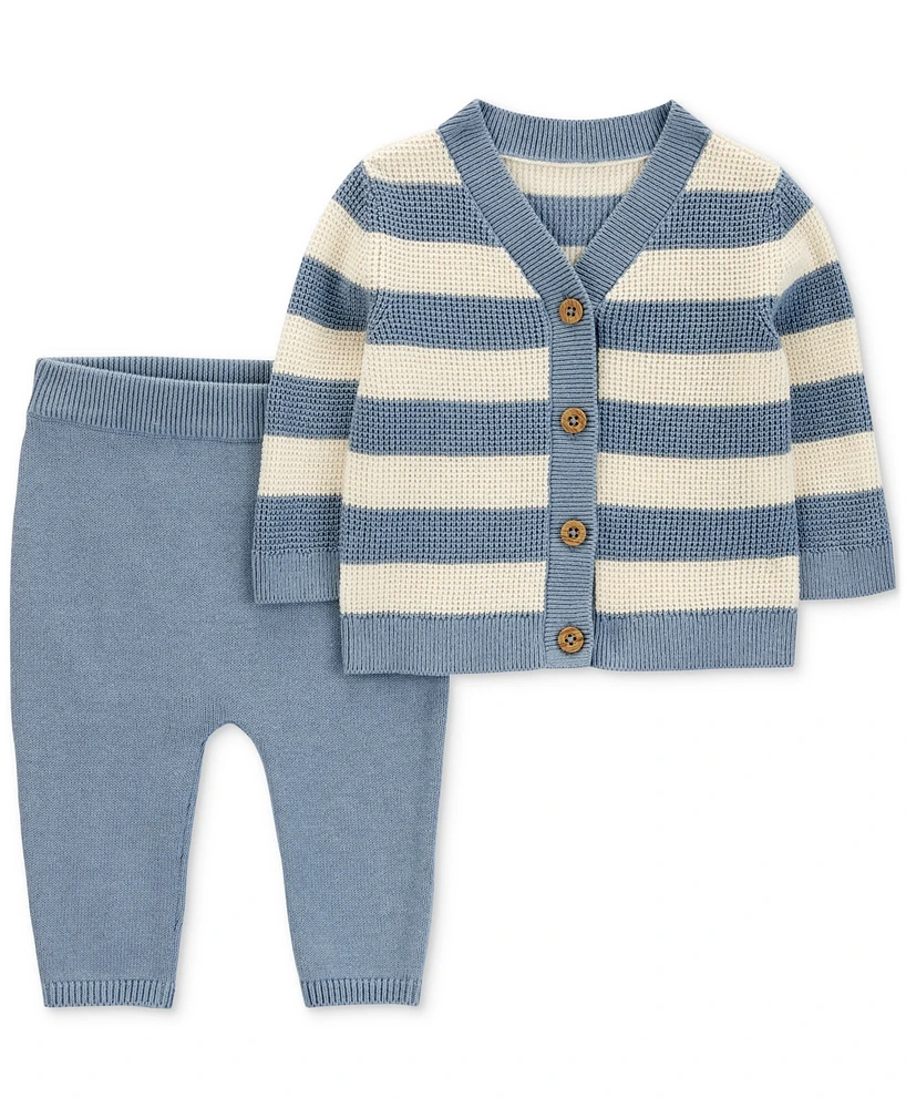 Carter's Baby Boys Striped Cardigan & Pants Set