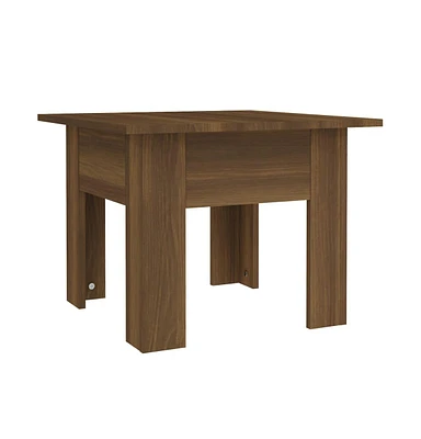 vidaXL Coffee Table Brown Oak 21.7"x21.7"x16.5" Engineered Wood