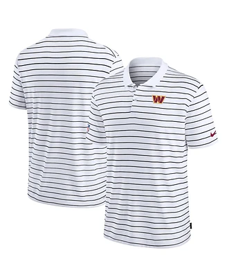 Nike Men's White/Black Washington Commanders Sideline Lock Up Victory Performance Polo