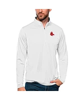 Antigua Men's Red Boston Sox Tribute Quarter-Zip Pullover Top