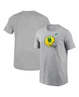 Nike Big Boys and Girls Heather Gray Oregon Ducks Helmet T-Shirt