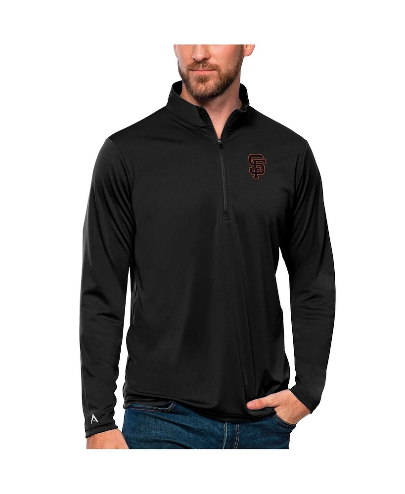 Antigua Men's San Francisco Giants Tribute Quarter-Zip Pullover Top