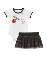 Outerstuff Baby Boys and Girls Baltimore Orioles Sweet Bodysuit Skirt Set