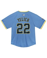 Nike Toddler Christian Yelich Powder Blue Milwaukee Brewers City Connect Limited Player Jersey