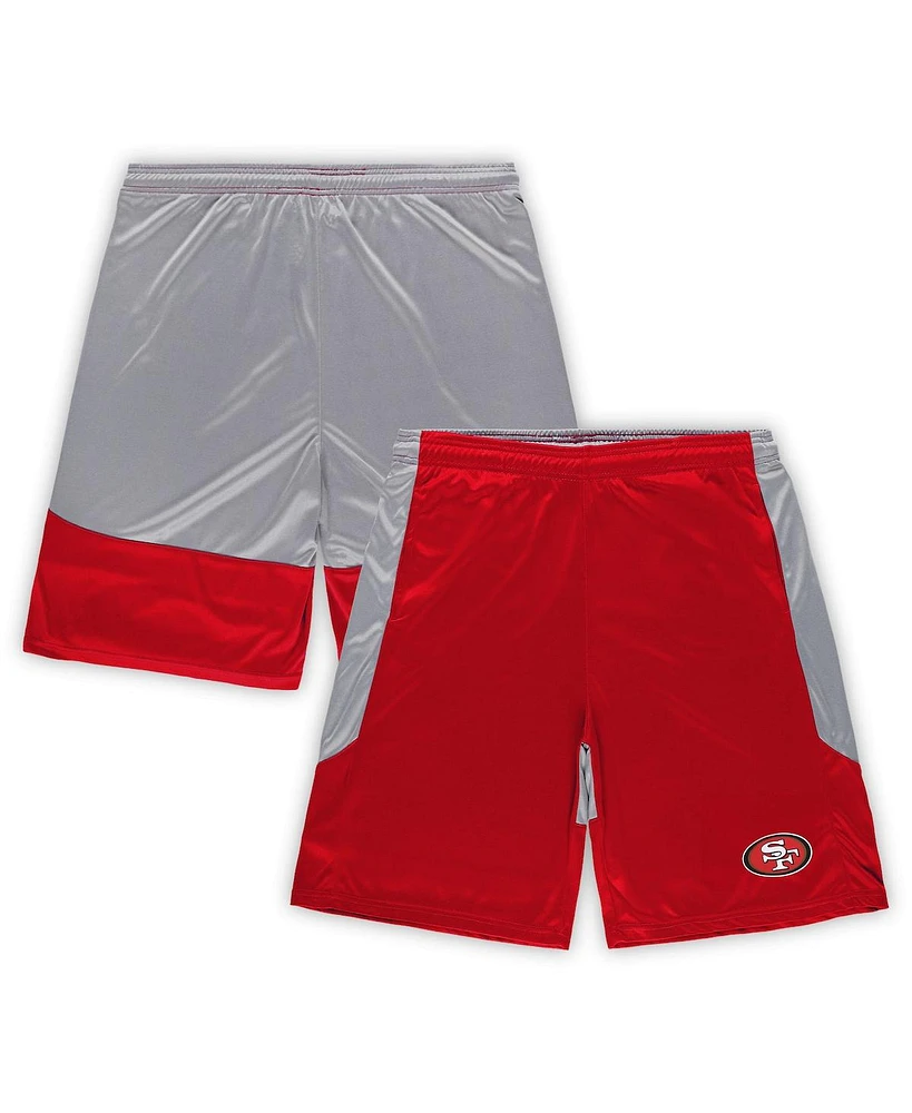 Fanatics Men's Scarlet/Silver San Francisco 49ers Big Tall Team Logo Shorts