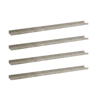 vidaXL Wall Shelves 4 pcs Concrete Gray 39.4"x3.5"x1.2"