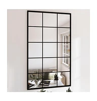 vidaXL Wall Mirror Black 39.4"x23.6" Metal