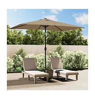 vidaXL Outdoor Parasol with Metal Pole 118.1"x78.7" Taupe