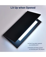 Yescom WeChef Led Back Lit Light Menu Holder Cover Folding Double Panel Fits 5"x11" Paper for Hotel Club
