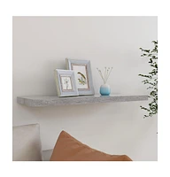 vidaXL Floating Wall Shelf Concrete Gray 31.5"x9.3"x1.5" Mdf