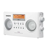 Sangean Pr-D5 White Am/Fm Stereo Rbds Radio Digital Tuning