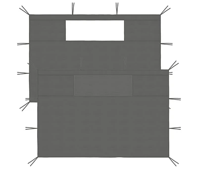 Gazebo Sidewalls with Windows 2 pcs Anthracite