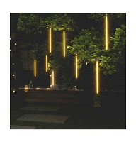 vidaXL Meteor Lights 8 pcs 2 ft Warm White 288 LEDs Indoor Outdoor