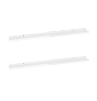 vidaXL Wall Shelves pcs High Gloss White 39.4"x3.5"x1