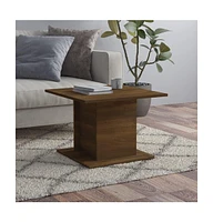 vidaXL Coffee Table Brown Oak 21.9"x21.9"x15.7" Engineered Wood