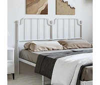 Metal Headboard White 53.1"