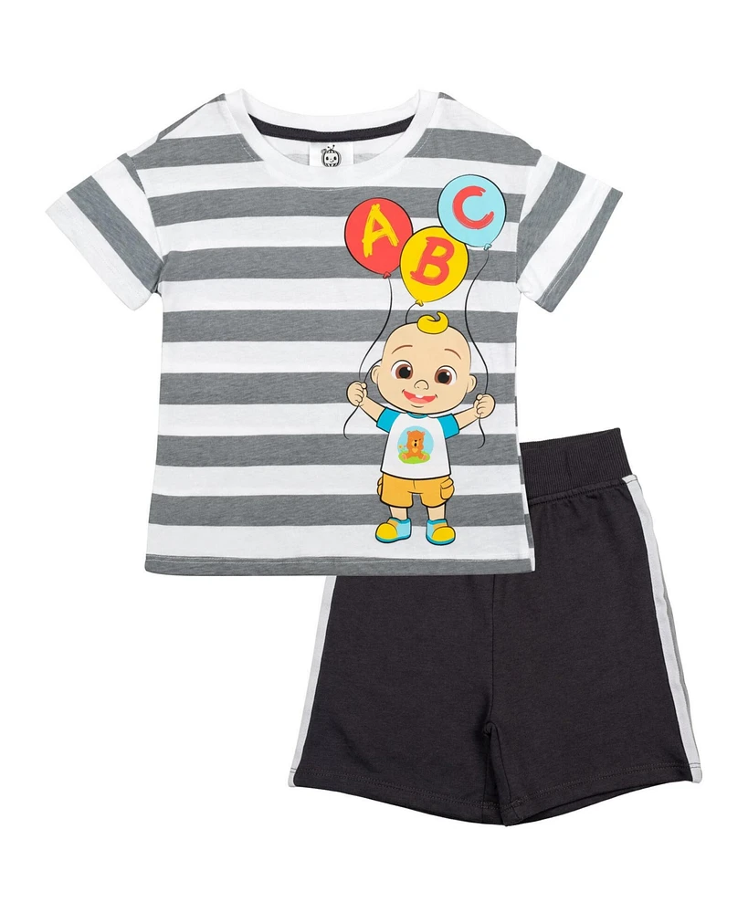 CoComelon Toddler Boys Jj Graphic T-Shirt French Terry Shorts Outfit Set