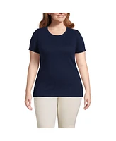 Lands' End Plus Micro Rib T-Shirt