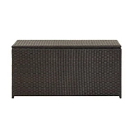 vidaXL Patio Storage Box Poly Rattan 39.3"x19.6"x19.6" Brown