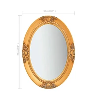 vidaXL Wall Mirror Baroque Style 19.7"x27.6" Gold