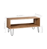 vidaXL Coffee Table New York Light Wood Solid Pine Wood