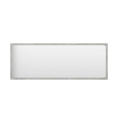 vidaXL Bathroom Mirror Concrete Gray 39.4"x0.6"x14.6" Engineered Wood